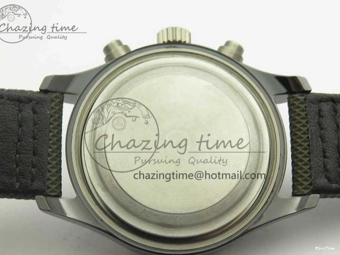 MIROTIME 0216 Classic PILOT IW389001 ZF 1:1 Best Edition Ceramic Case Green Dial on Green Nylon Strap A7750 (Function Same As Genuine) 7160